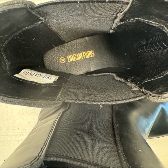 DREAM PAIRS Block Chelsea Platform Ankle Booties Black Womens Boots Size 9 - Picture 9 of 9